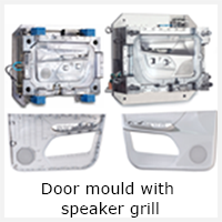 Door mould with speaker grill